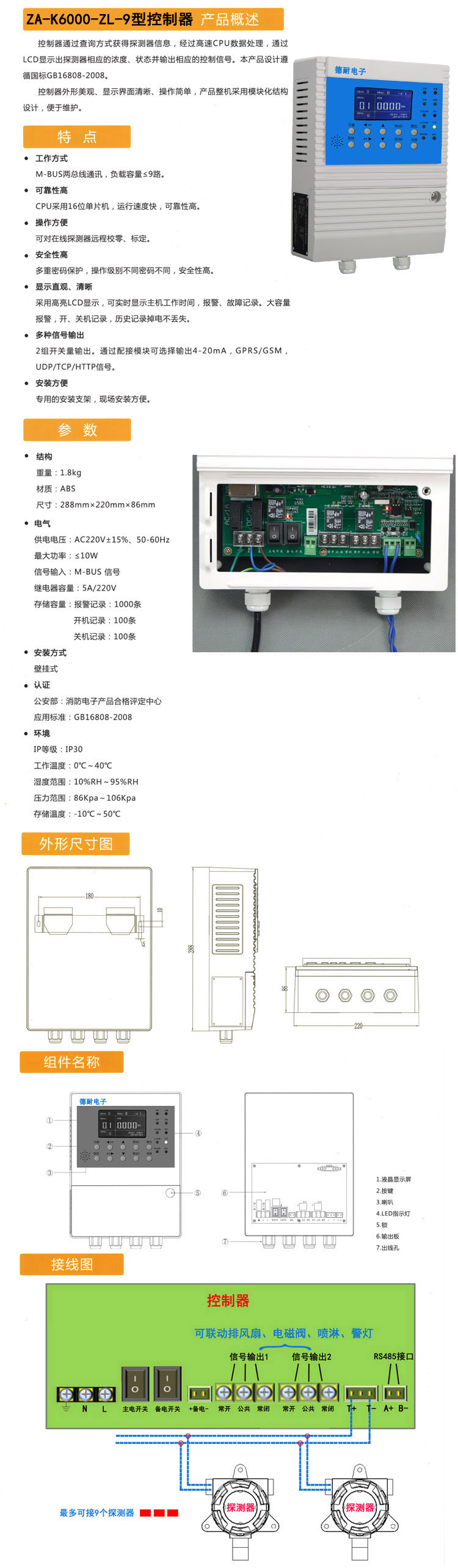 可燃气体报警控制器